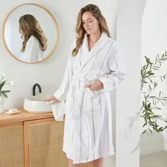 Pillow Talk Lucy Terry Towelling White Natural Bath Robe by Habitat offer