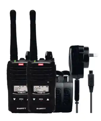 Repco Gme 2 watt uhf cb handheld radio twin pack offer