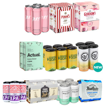 Selected packs beer & pre-mix