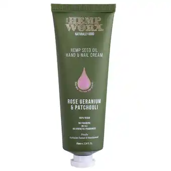 Chemist Discount Centre The hemp worx rose geranium & patchouli hand cream 75ml offer