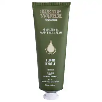 The hemp worx lemon myrtle hand & nail cream 75ml