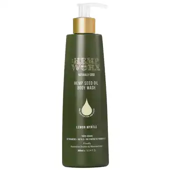 The hemp worx lemon myrtle body wash 300ml