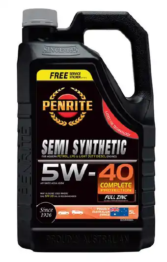 Auto One Penrite semi synthetic 5 litre offer