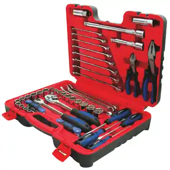 Sp tools 60-piece 1/2" drive metric/ sae tool kit in x-case