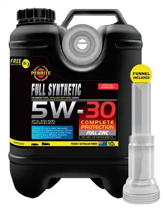 Auto One Penrite full synthetic 5w-30 10 litre offer