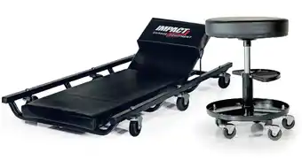 Auto One Impact adjustable mechanics stool & creeper with adjustable headrest offer