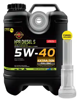 Penrite semi synthetic hpr diesel 5 5w-40 10 litre