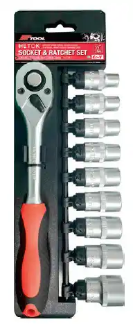 Auto One Pk tool metric hetok socket & ratchet set - 11 piece 1/2" drive 250mm offer