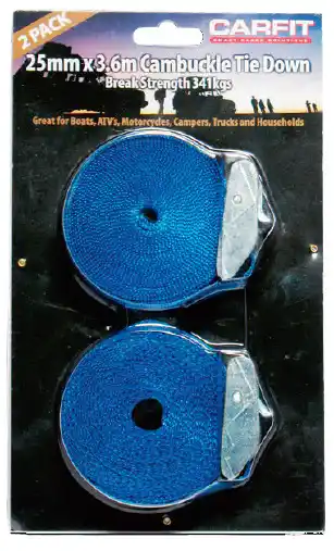 Carfit cambuckle tie down - 25mm x 3.6m