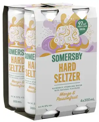 Liquorland Somersby seltzer mango can 300ml offer