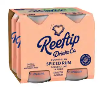 First Choice Liquor Reeftip ginger lime and soda can 330ml offer