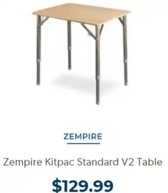 BCF Zempire Kitpac Standard V2 Table offer