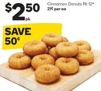Woolworths Cinnamon Donuts Pk 12* offer
