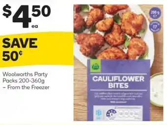Woolworths Woolworths Party Packs 200-360g offer