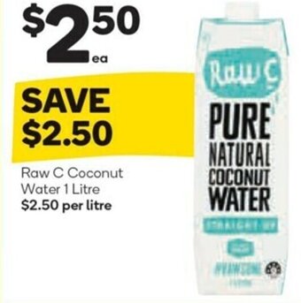 Woolworths Raw C Coconut Water 1 Litre offer