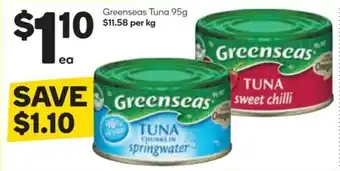 Woolworths Greenseas Tune 95g offer