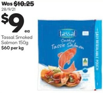 Woolworths Tassal Smoked Salmon 150g offer