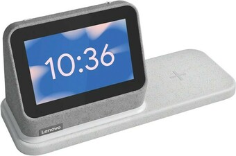The Good Guys Lenovo Smart Clock with Wireless Dock - Grey offer