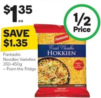 Woolworths Fantastic Noodles Varieties 350-450g offer