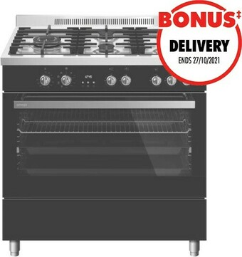 The Good Guys Omega 90cm Dual Fuel Upright Cooker offer