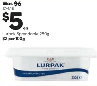 Woolworths Lurpak Spreadable 250g offer