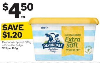 Woolworths Devondale Spread 500g offer