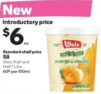 Woolworths Weis Half and Half 1 Litre offer