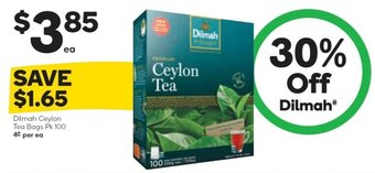 Dilmah Ceylon Tea Bags Pk 100