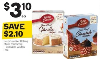 Woolworths Betty Crocker Baking Mixes 400-540g offer