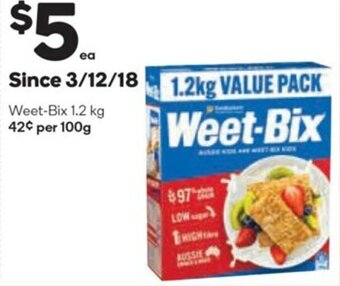 Woolworths Weet-Bix 1.2kg offer