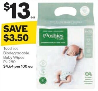 Tooshies Biodegradable Baby Wipes Pk 280
