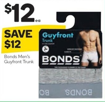 Woolworths Bonds Men's Guyfront Trunk offer