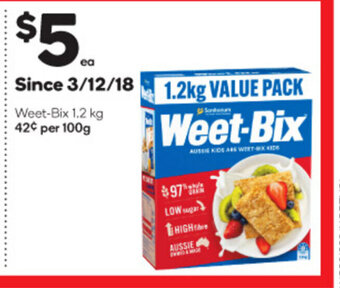 Woolworths Weet-Bix 1.2kg offer