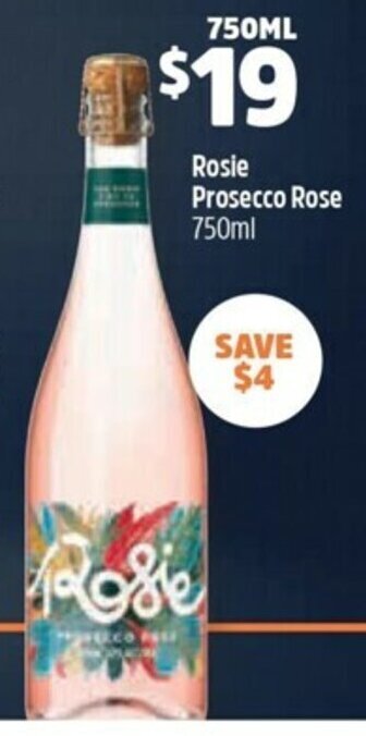Woolworths Rosie Prosecco Rose 750ml offer