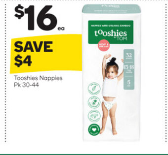 Woolworths Tooshies Nappies Pk 30-44 offer