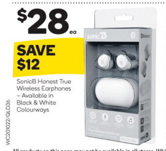Woolworths SonicB Honest True Wireless Earphones offer