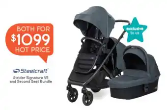 Baby Bunting Steelcragt Strider Signature V5 and Second Seat Bundle offer