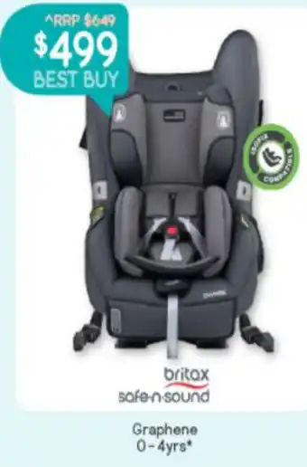 Baby Bunting Britax Safe-n-Sound Graphene 0-4yrs* offer