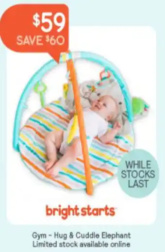 Baby Bunting Gym-Hug & Cuddle Elephant Limited Stock Available Online offer