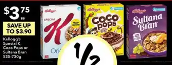 Ritchies Kellogg's Special K, Coco Pops or Sultana Bran 535-730g offer