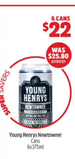 Young Henrys Newtowner Cans 6 x 375ml