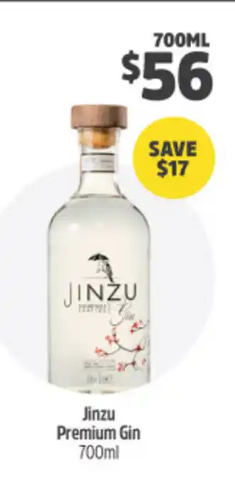 Woolworths Jinzu Premium Gin 700ml offer
