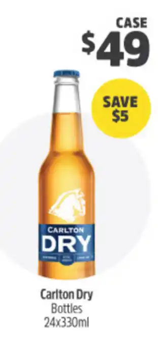 Woolworths Carlton Dry Bottles 24 x 330ml offer