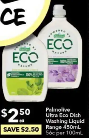 Ritchies Palmolive Ultra Eco Dish Washing Liquid Range 450ml offer