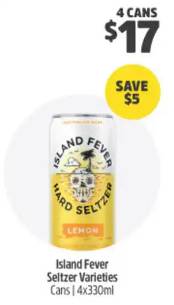 Woolworths Island Fever Seltzer Varieties Cans 4x330ml offer