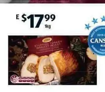 ALDI Stuffed Turkey Breast Roast 1kg offer