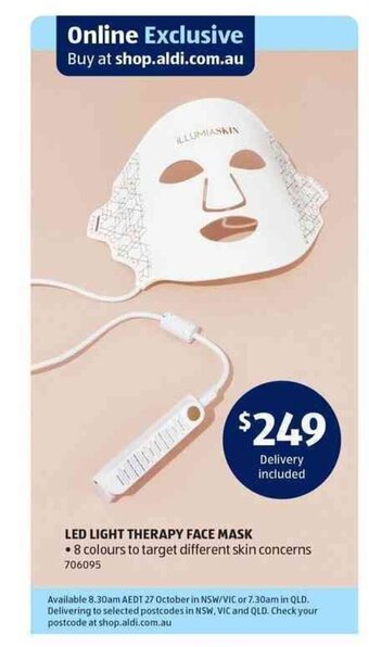 ALDI LED Light Therapy Face Mask offer