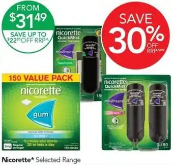 Terry White Nicorette Selected Range offer