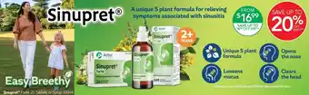 Terry White Sinupretforte Forte 20 Tablets or Syrup 100ml offer