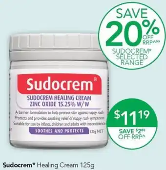 Terry White Sudocrem Healing Cream 125g offer